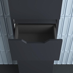 Style Line Шкаф пенал Остин 36 графит – фотография-5